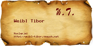Weibl Tibor névjegykártya